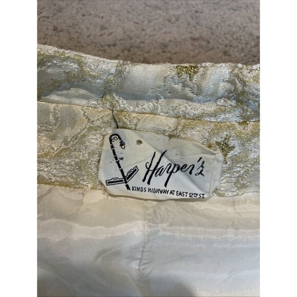 VTG 1960s Metallic Brocade Button Front Jacket Size M Gold Luxury Country Club - Picture 13 of 14